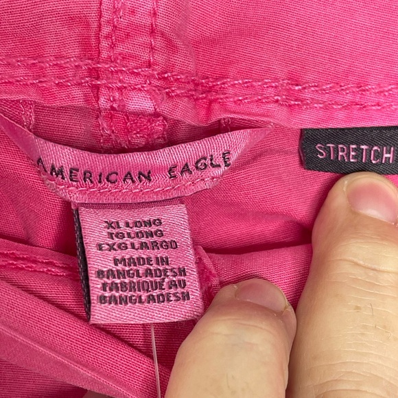 American Eagle AE Stretch Low-Rise Parachute Pant Pink Cargo XL Athleisure - Picture 10 of 16